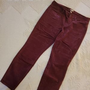 J.Crew burgundy corduroy pants - size 29